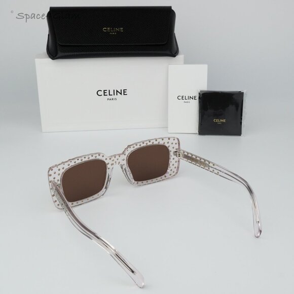 BRAND NEW Celine CL4213IS 27E ANIMATION XMAS Crystal Rectangle Women Sunglasses - Picture 8 of 8